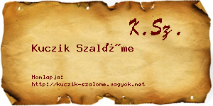 Kuczik Szalóme névjegykártya